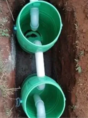 Twin-barrel treatment system during installation