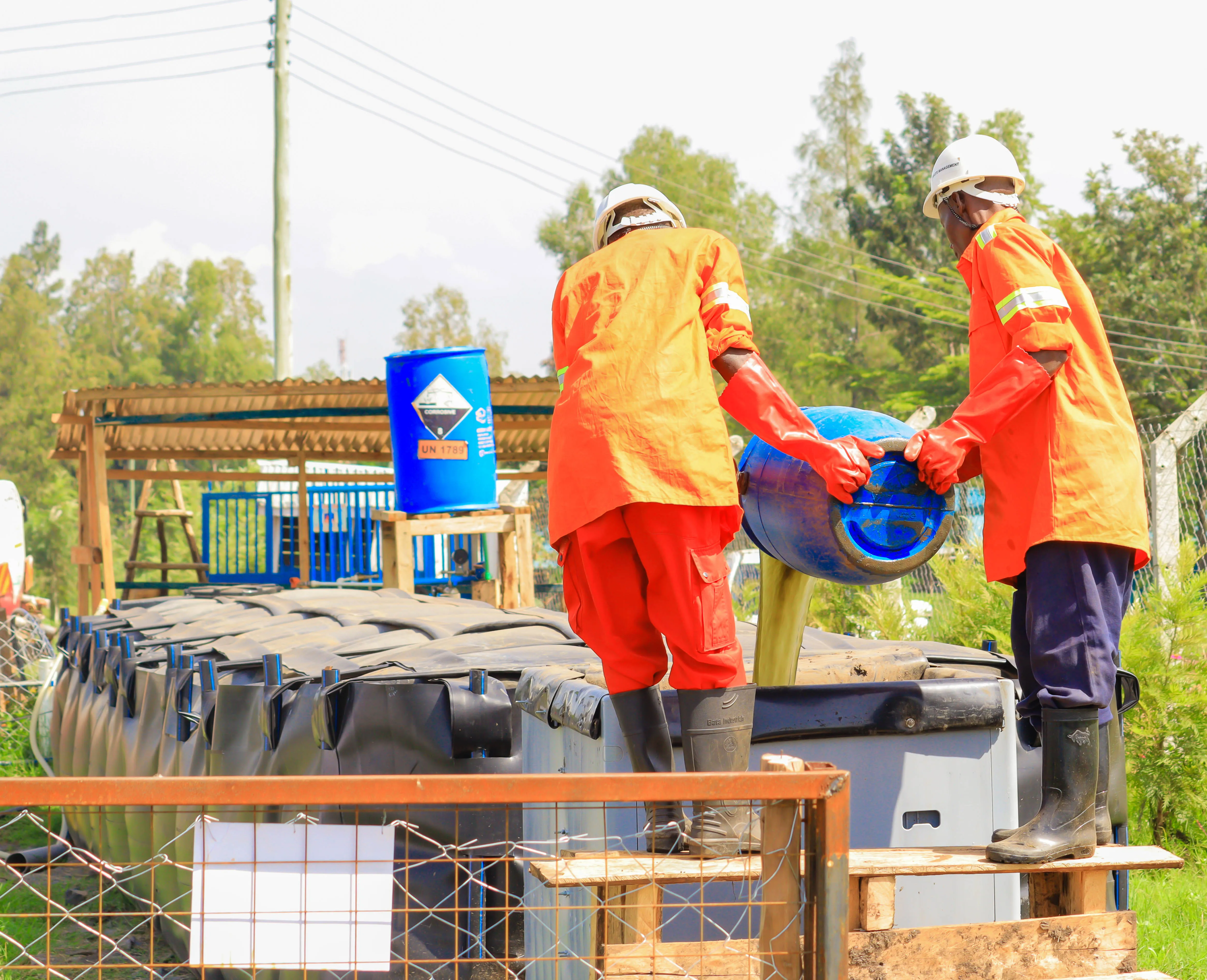 Saniforce fecal sludge treatment installation